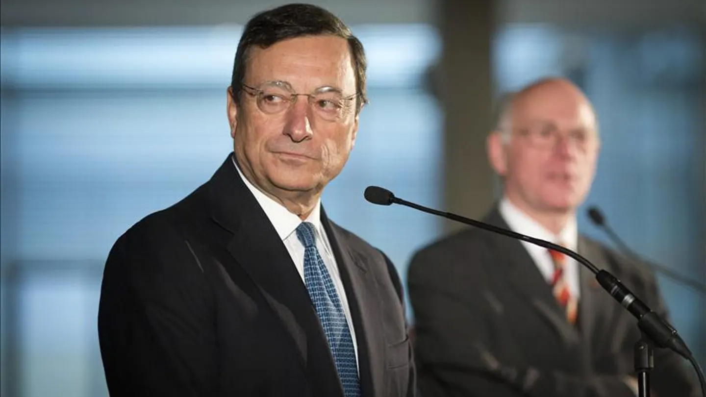 El presidente del Banco Central Europeo (BCE), Mario Draghi, en el Budestag alemán El presidente del Banco Central Europeo (BCE), Mario Draghi, en el Budestag alemán