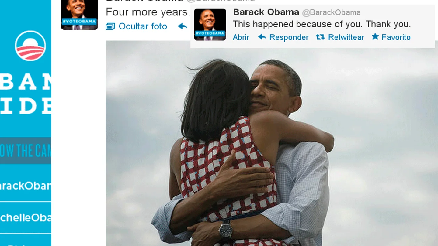 Obama agradece la victoria a través de su Twitter Obama agradece la victoria a través de su Twitter