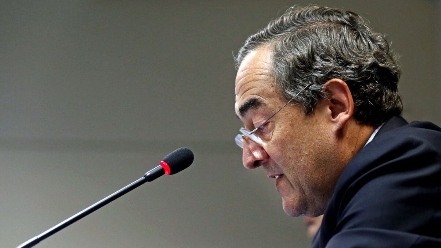 Juan Rosell habla ante la prensa (Archvio)