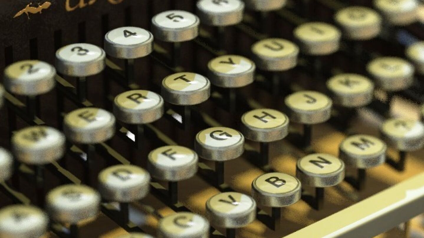 Teclado de una m&aacute;quina de escribir