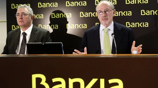 El expresidente de Bankia, Rodrigo Rato con el exconsejero delegado, Francisco Verdú El expresidente de Bankia, Rodrigo Rato con el exconsejero delegado, Francisco Verdú