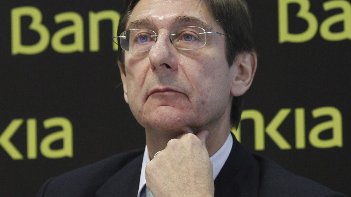 El presidente de Bankia, Jos&eacute; Ignacio Goirigolzarri, durante la presentaci&oacute;n del plan en Madrid
