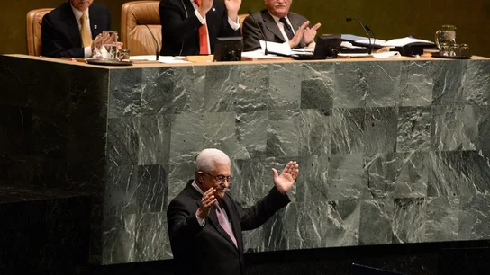 El presidente de la Autoridad Nacional Palestina, Abás, recibe un aplauso en la ONU El presidente de la Autoridad Nacional Palestina, Abás, recibe un aplauso en la ONU