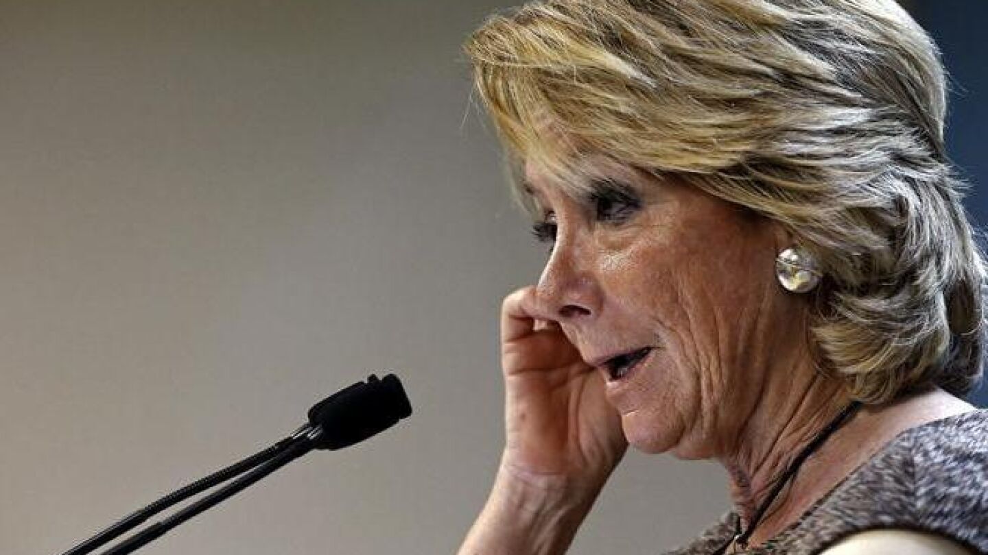 Esperanza Aguirre comparece ante los medios (Archivo)