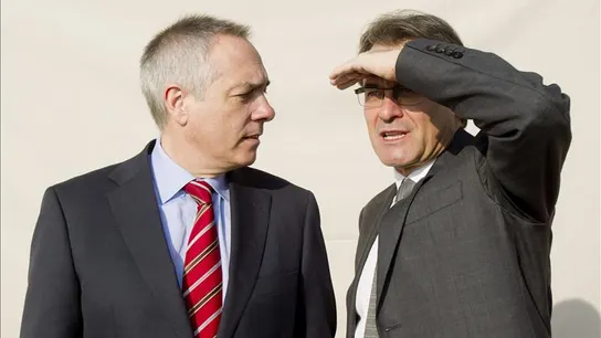 Pere Navarro y Artur Mas en su primera reunión en el Palau de la Generalitat Pere Navarro y Artur Mas en su primera reunión en el Palau de la Generalitat