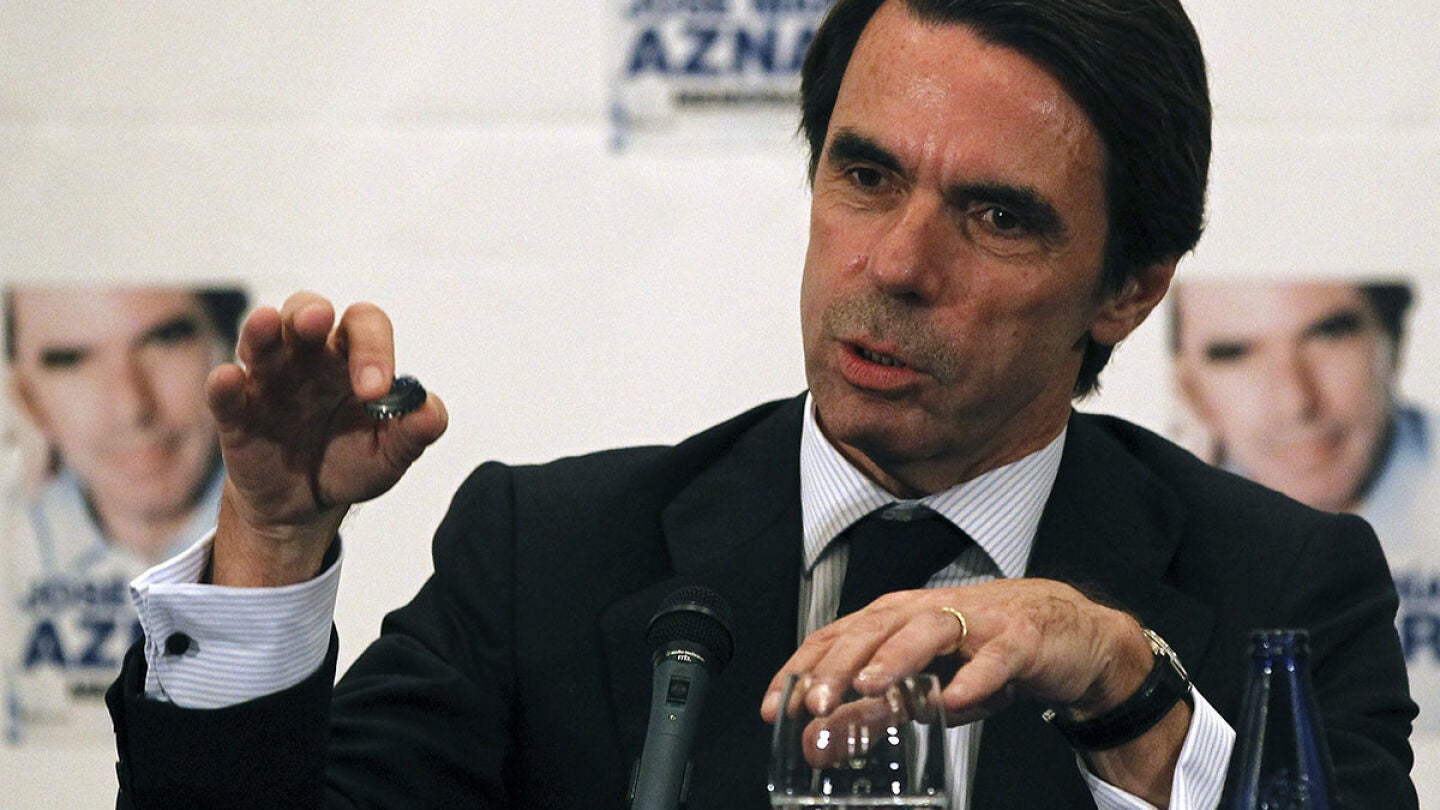 El expresidente del Gobierno Jos&eacute; Mar&iacute;a Aznar.