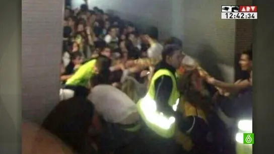 Imagen de la avalancha del Madrid Arena Imagen de la avalancha del Madrid Arena