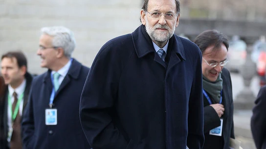 Rajoy, a su llegada a Bruselas Rajoy, a su llegada a Bruselas