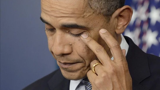 Barack Obama, en un momento de su intervención en la Casa Blanca Barack Obama, en un momento de su intervención en la Casa Blanca