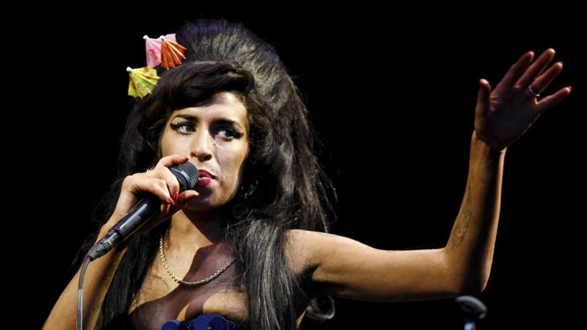 Amy Winehouse durante una actuación.