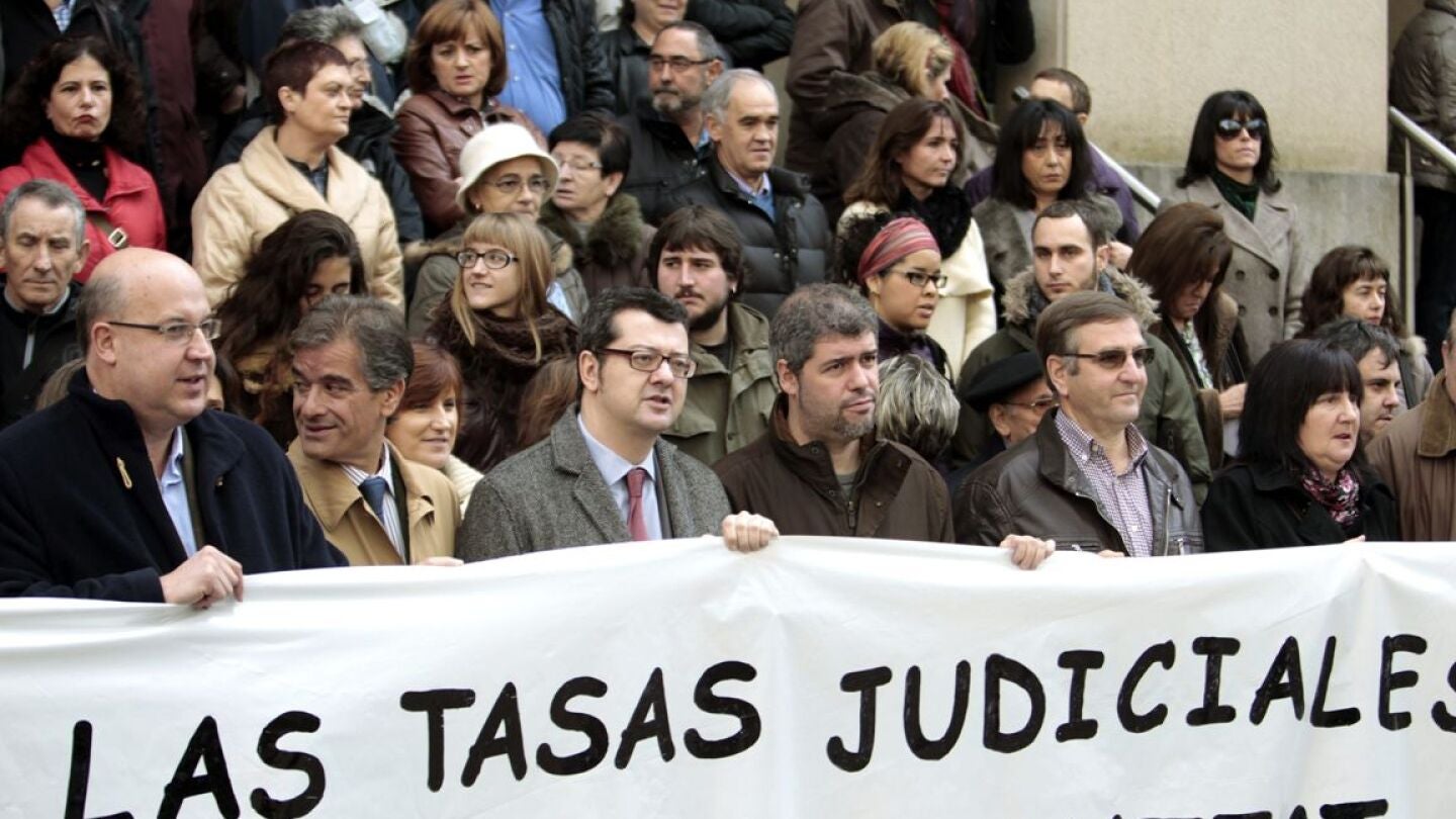 Protesta del mundo de la Justicia contra la nueva ley de tasas (Archivo)