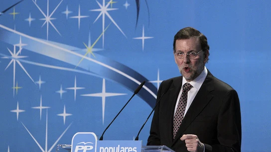 Mariano Rajoy, en la cena de Navidad del PP. Mariano Rajoy, en la cena de Navidad del PP.