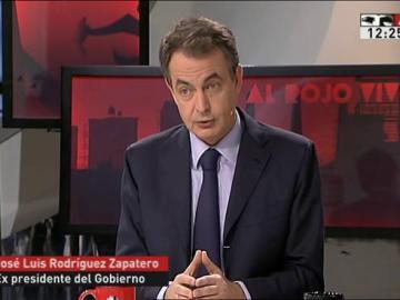Zapatero en el plató de Al Rojo Vivo Zapatero en el plató de Al Rojo Vivo