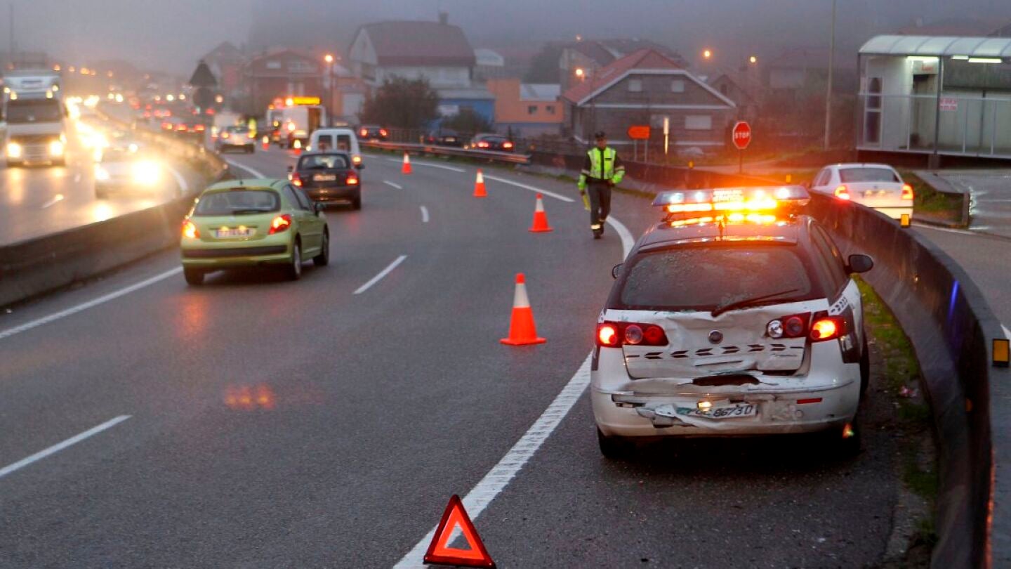 Retenci&oacute;n por un accidente en Huesca