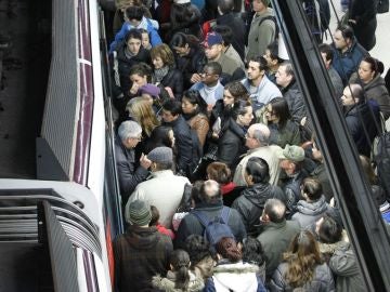 Aglomeración en el Metro de Madrid Aglomeración en el Metro de Madrid