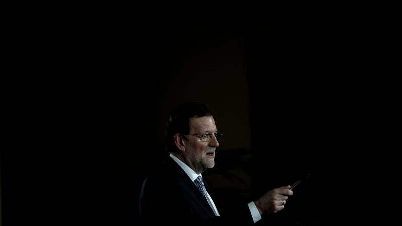 Rajoy durante el balance del año 2012