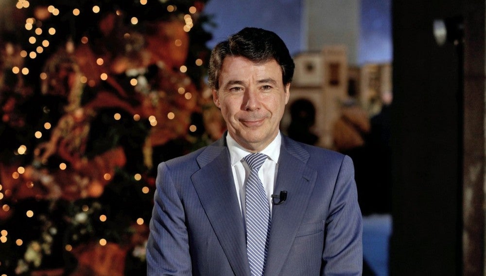 El presidente de la Comunidad de Madrid durante su primer discurso de Año Nuevo 