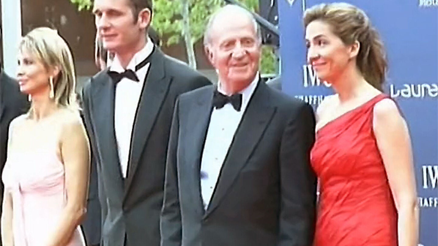 I&ntilde;aki Urdangar&iacute;n con el rey, Corinna y la infanta Cristina en 2004