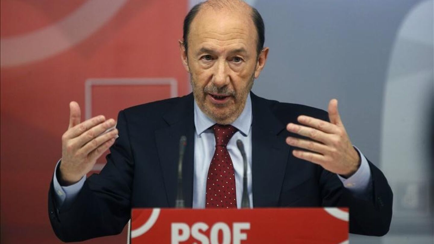 El secretario general del PSOE, Alfredo P&eacute;rez Rubalcaba. 
