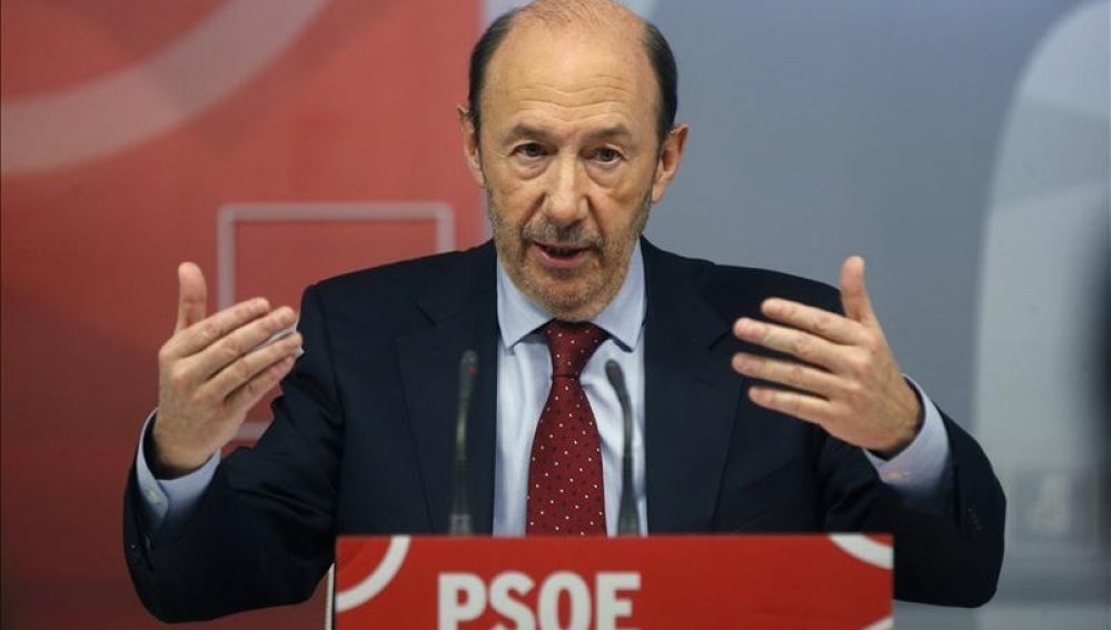 El secretario general del PSOE, Alfredo Pérez Rubalcaba. 