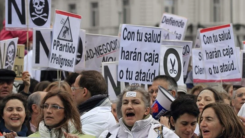 Participantes en una de las manifestaciones