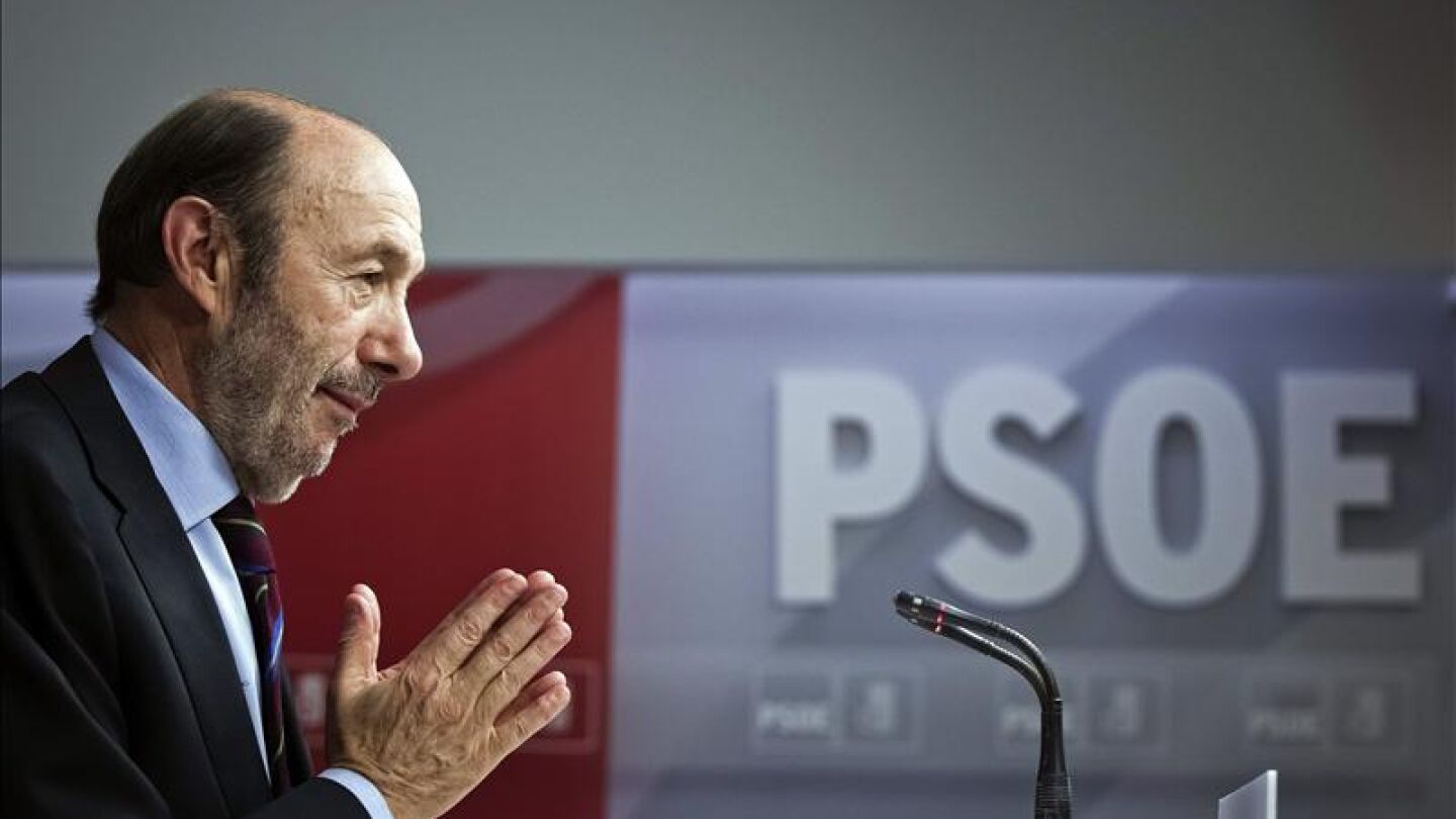 El secretario general del PSOE, Alfredo P&eacute;rez Rubalcaba