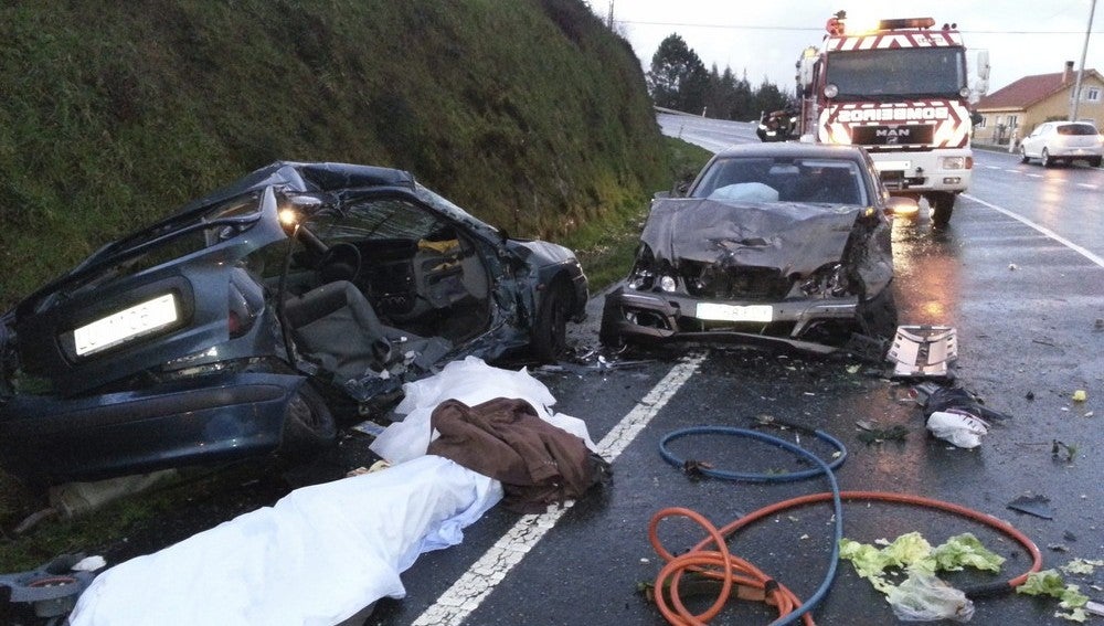 Accidente ocurrido en el municipio coruñés de Arzúa