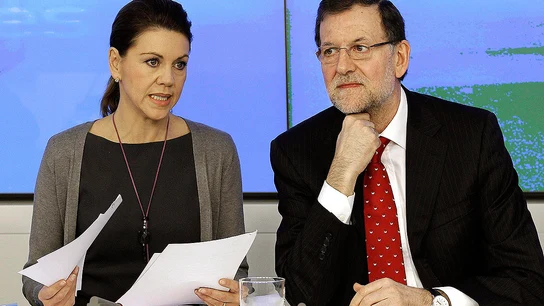 María Dolores de Cospedal junto a Mariano Rajoy María Dolores de Cospedal junto a Mariano Rajoy