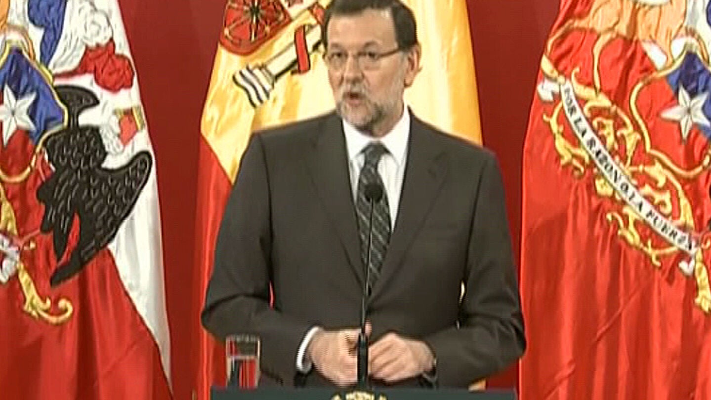 El presidente del Gobierno, Mariano Rajoy, en Chile