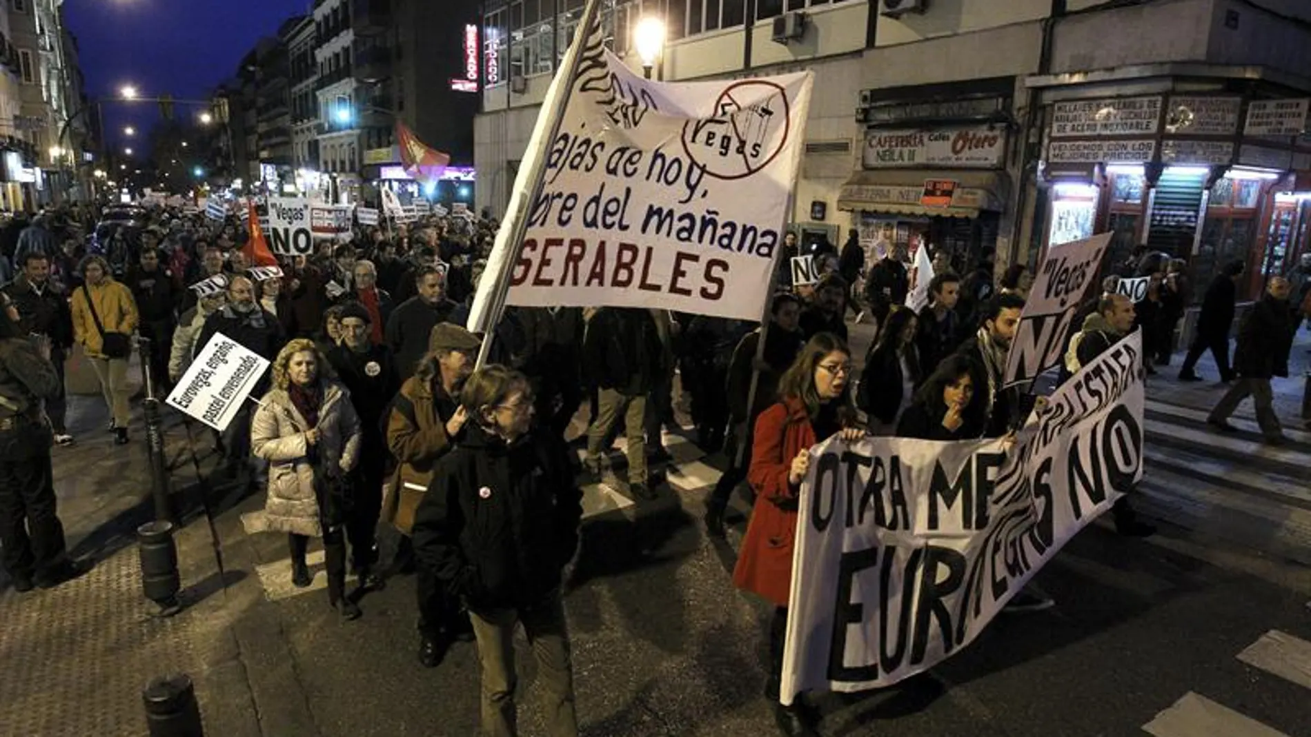 Manifestación en apoyo a la plataforma 'Eurovegas No'