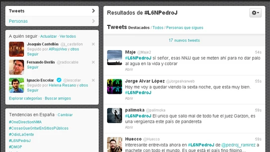 El hastag #L6NPedroJ, trending topic El hastag #L6NPedroJ, trending topic