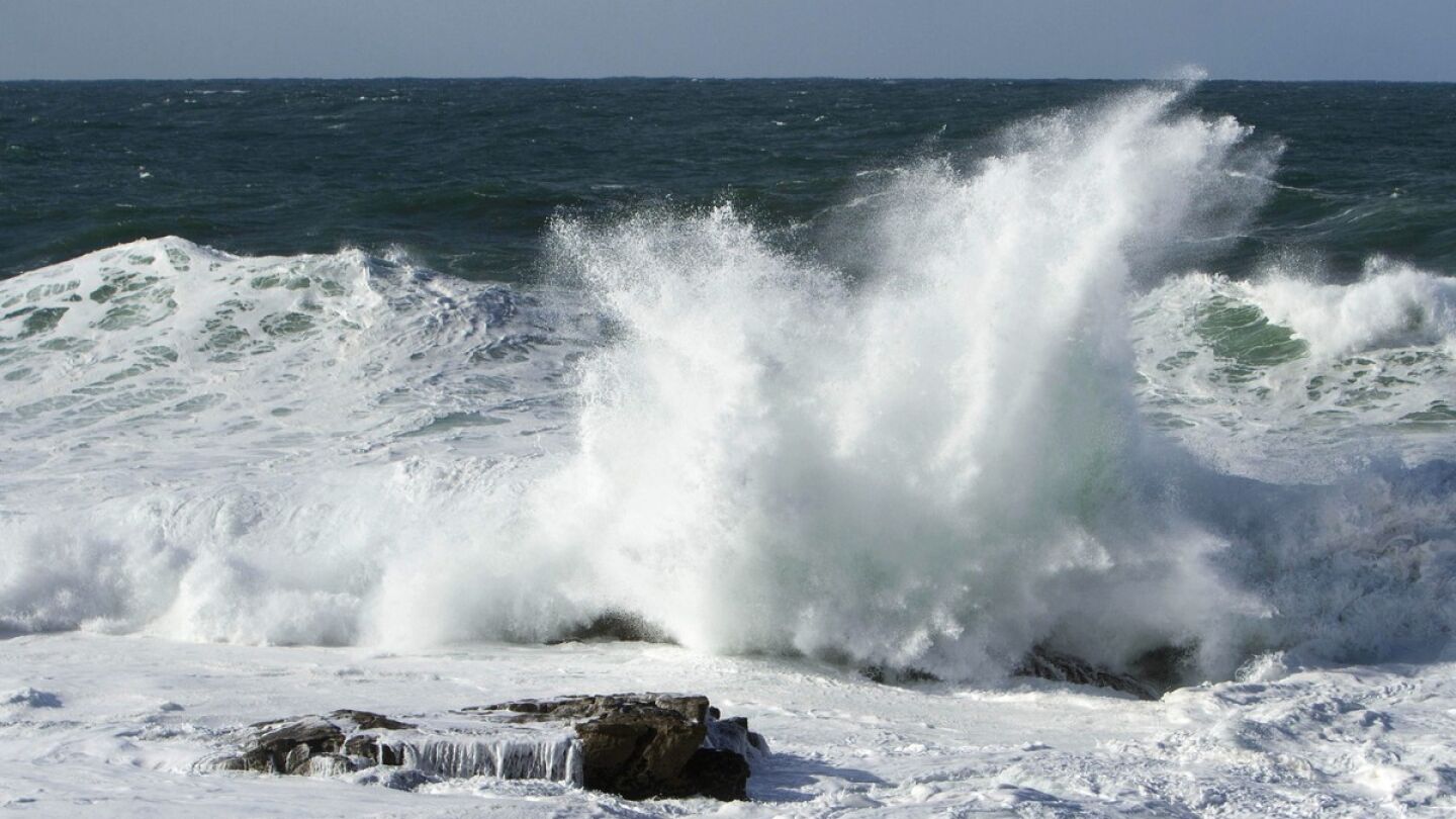 Temporal en Pontevedra, Galicia.