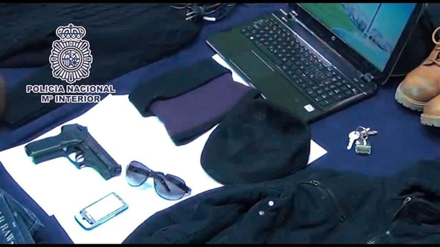 Fotograf&iacute;a facilitada por la Polic&iacute;a Nacional tras la detenci&oacute;n en Burgos del atracador