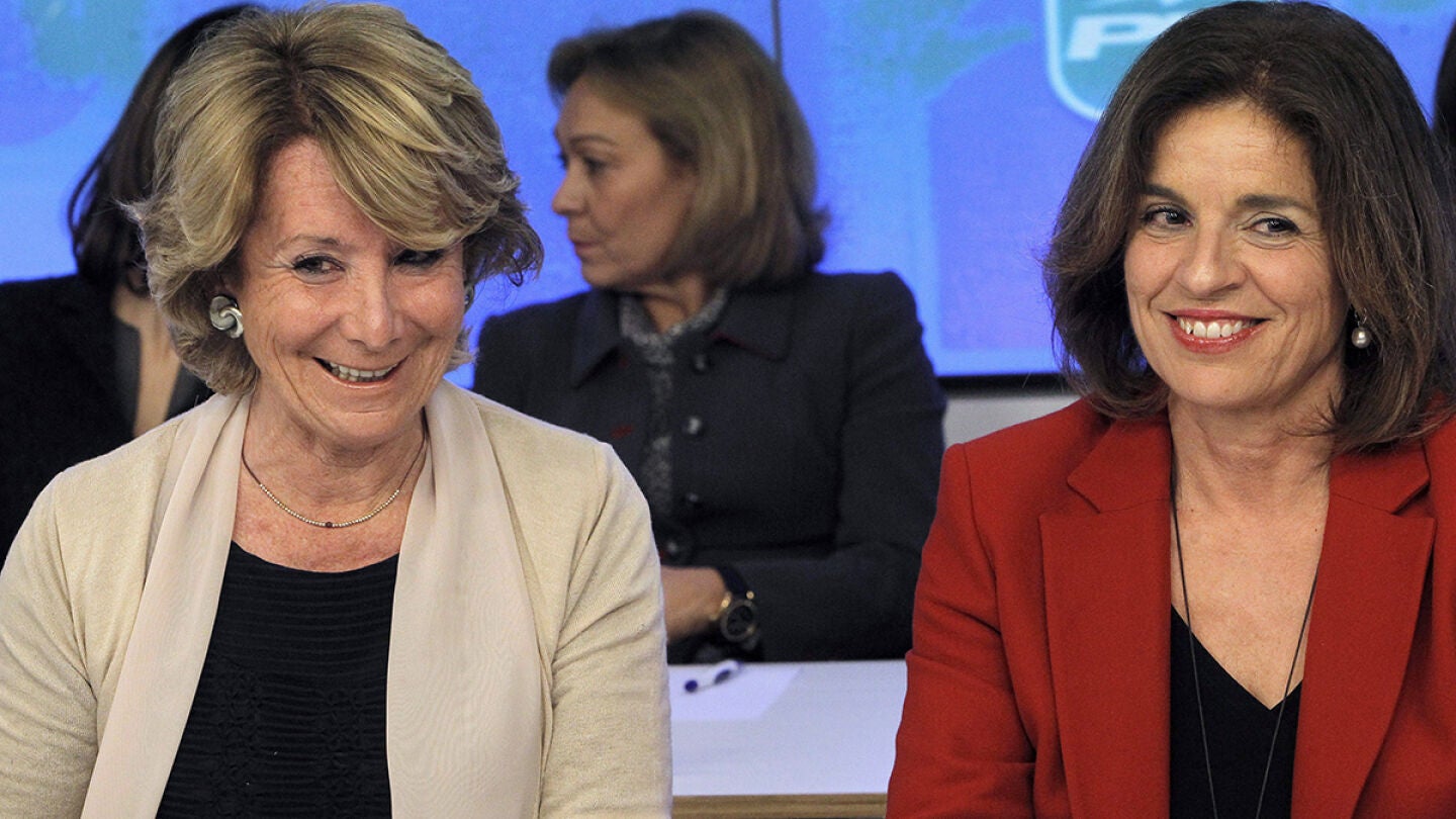 Esperanza Aguirre y Ana Botella en el Congreso del PP madrile&ntilde;o
