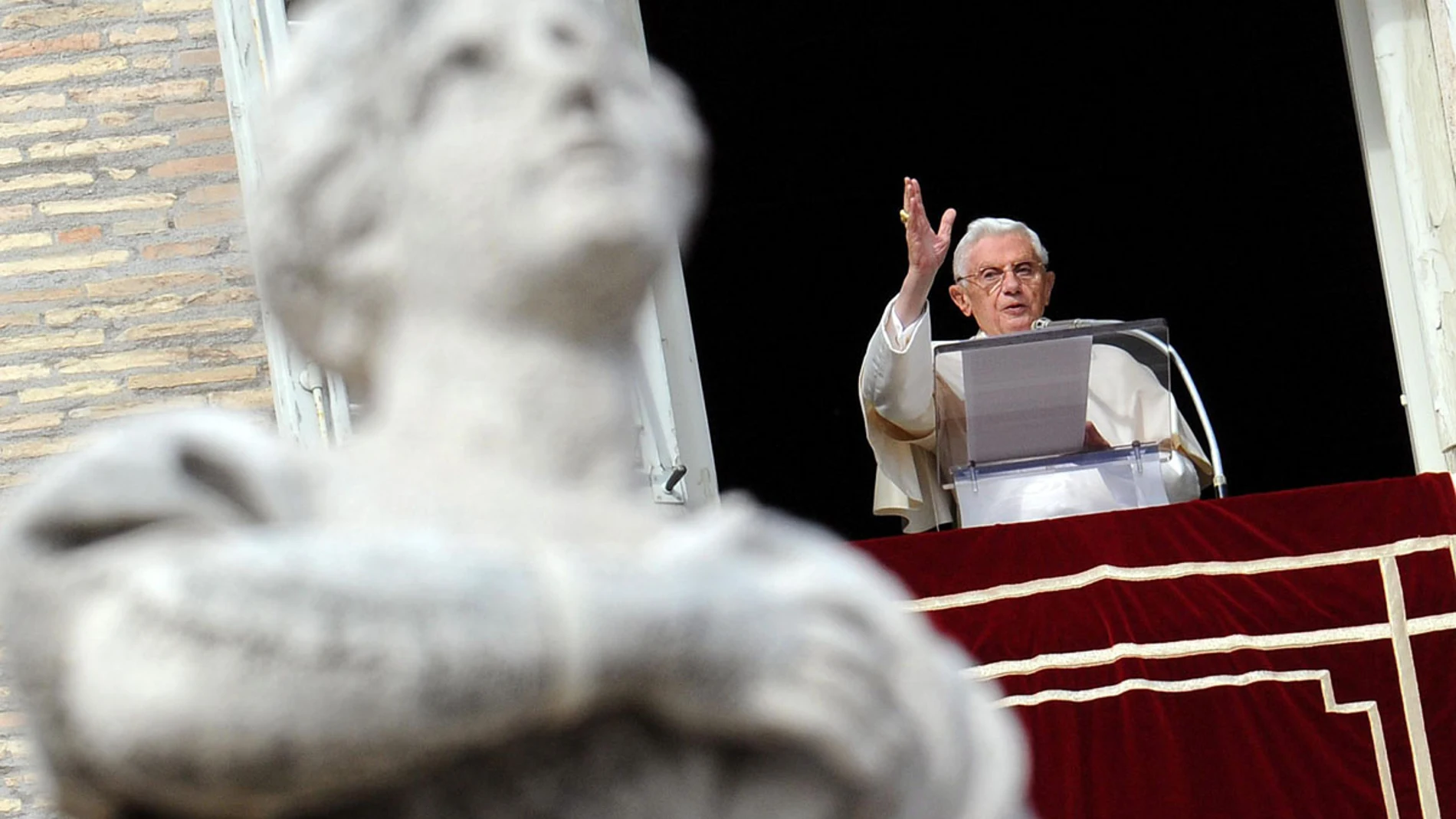 El Papa durante el rezo del Ángelus dominical
