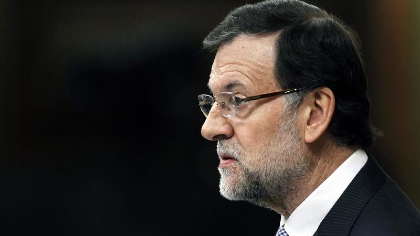 Mariano Rajoy durante su intervenci&oacute;n en el debate sobre el estado de la Naci&oacute;n