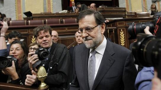 Mariano Rajoy entrando al Congreso 