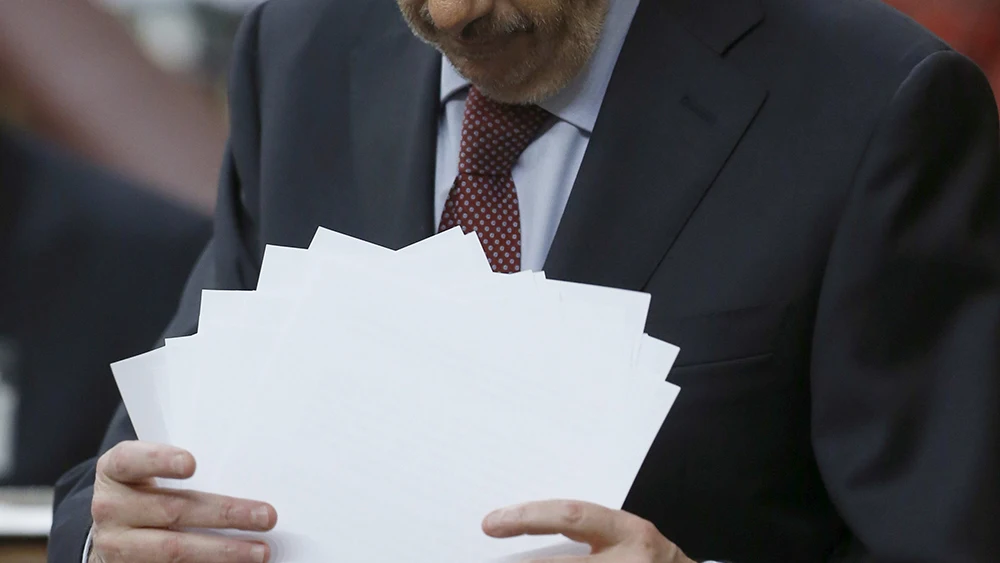 Rubalcaba durante su intervención en la sesión de la tarde del debate sobre el estado de la nación Rubalcaba durante su intervención en la sesión de la tarde del debate sobre el estado de la nación