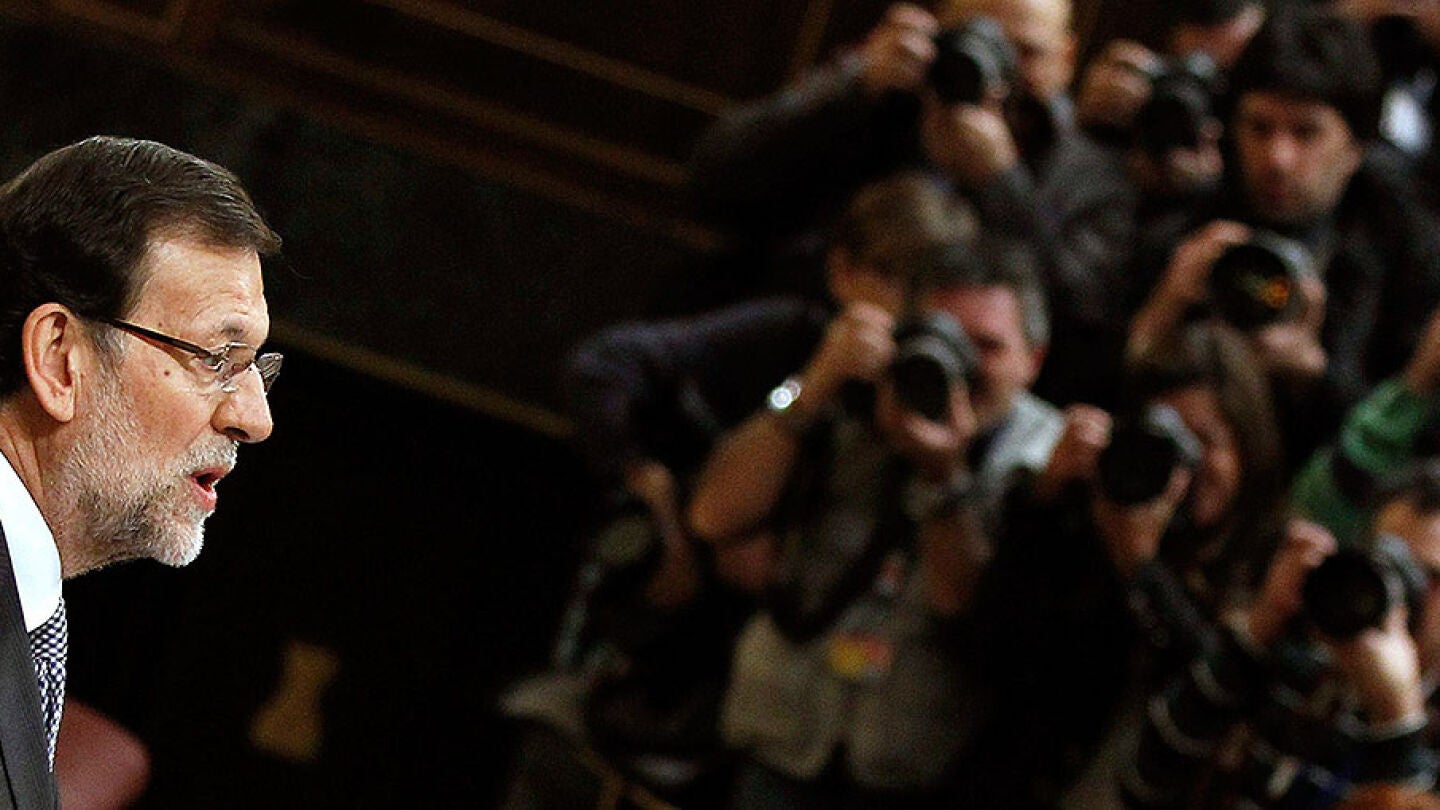 Mariano Rajoy, durante el debate del estado de la naci&oacute;n