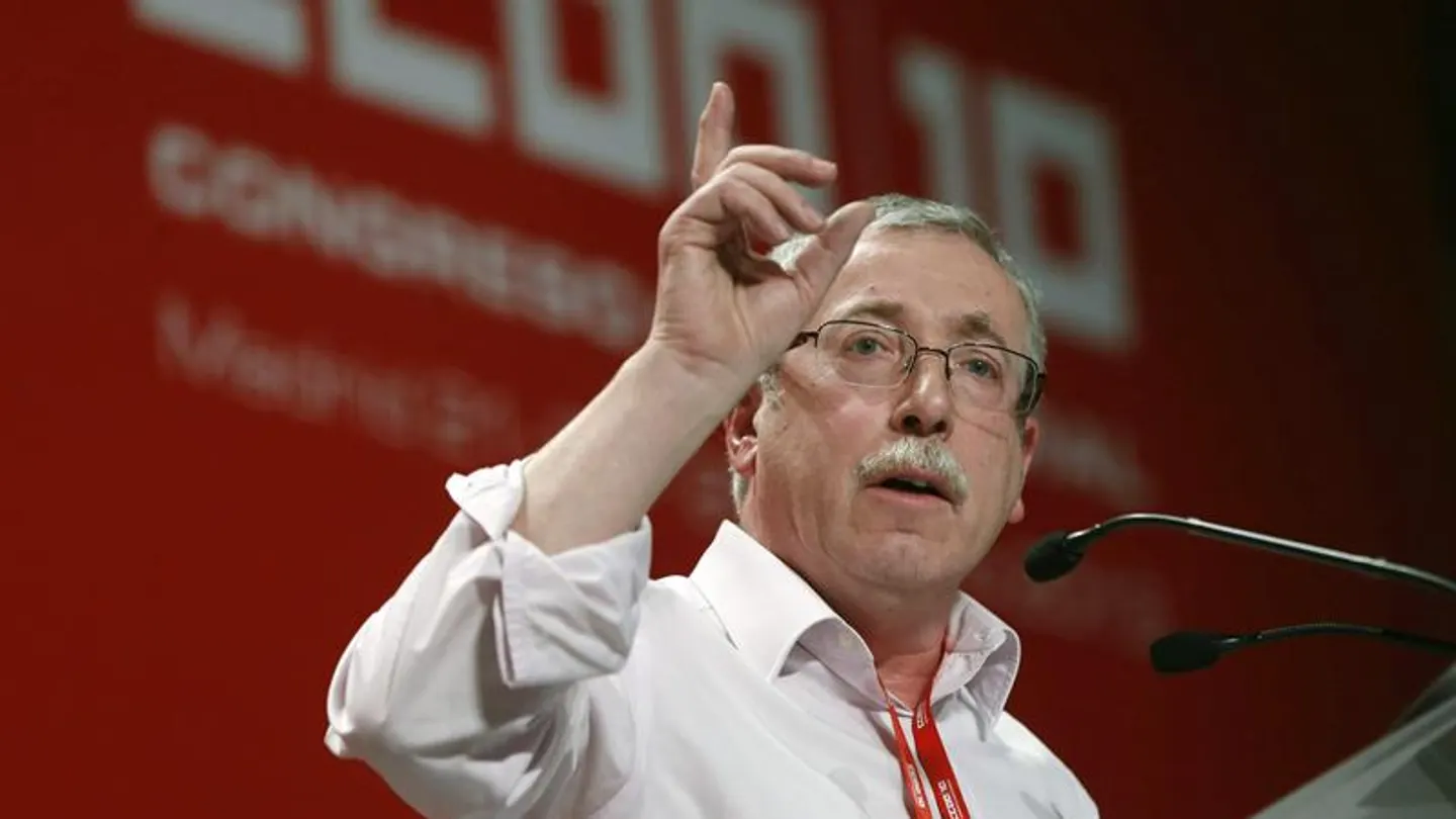 El secretario general saliente de CCOO, Ignacio Fernández Toxo, El secretario general saliente de CCOO, Ignacio Fernández Toxo,