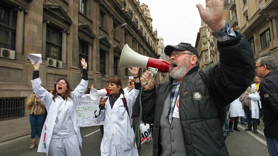 Manifestación en defensa de la sanidad pública en Barcelona. Manifestación en defensa de la sanidad pública en Barcelona.