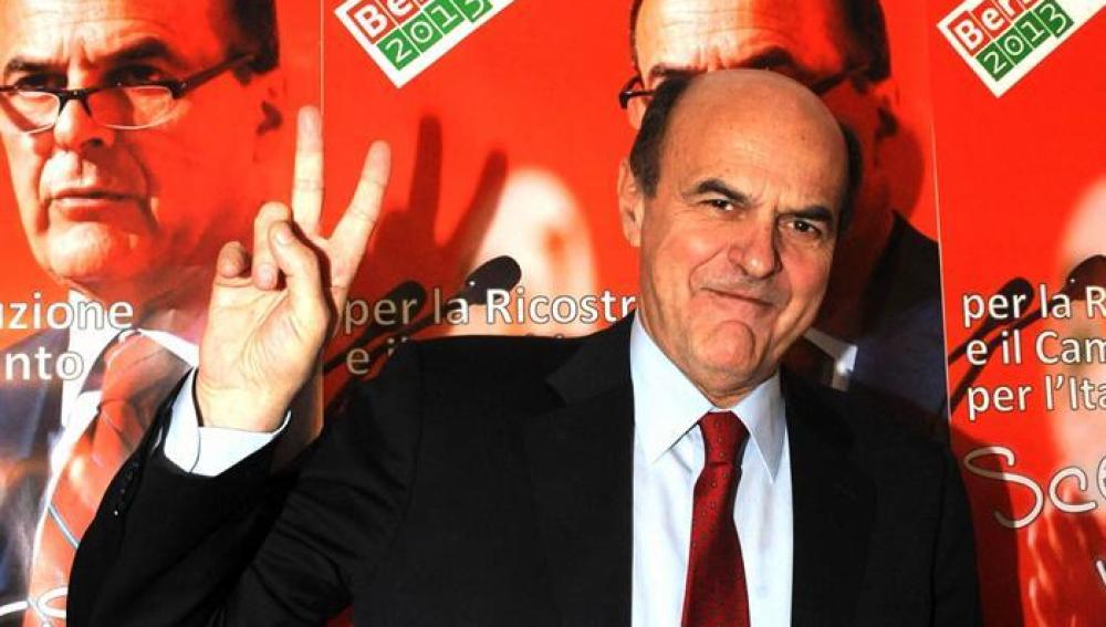 El candidato del Partido Demócrata, Pier Luigi Bersani 