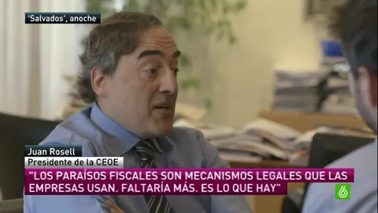 Aluvión de críticas para Joan Rosell por sus declaraciones en 'Salvados' Aluvión de críticas para Joan Rosell por sus declaraciones en 'Salvados'