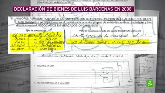 Bárcenas tenía en 2008 más de un millón de euros en acciones Bárcenas tenía en 2008 más de un millón de euros en acciones