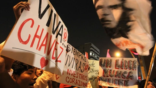 Seguidores del fallecido presidente venezolano Hugo Chávez. Seguidores del fallecido presidente venezolano Hugo Chávez.
