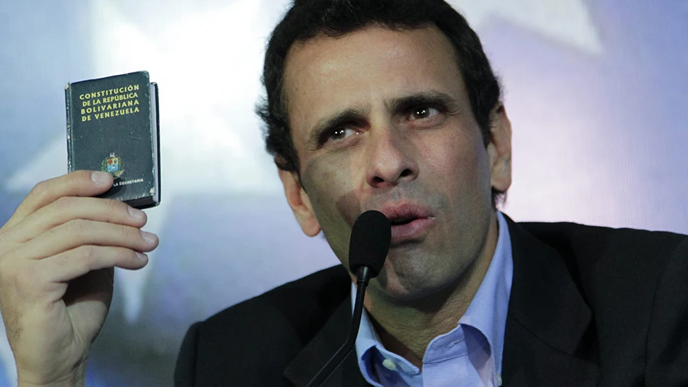 El excandidato presidencial, Henrique Capriles