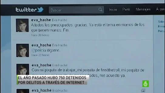 Las amenazas y delitos en internet se han triplicado en España Las amenazas y delitos en internet se han triplicado en España