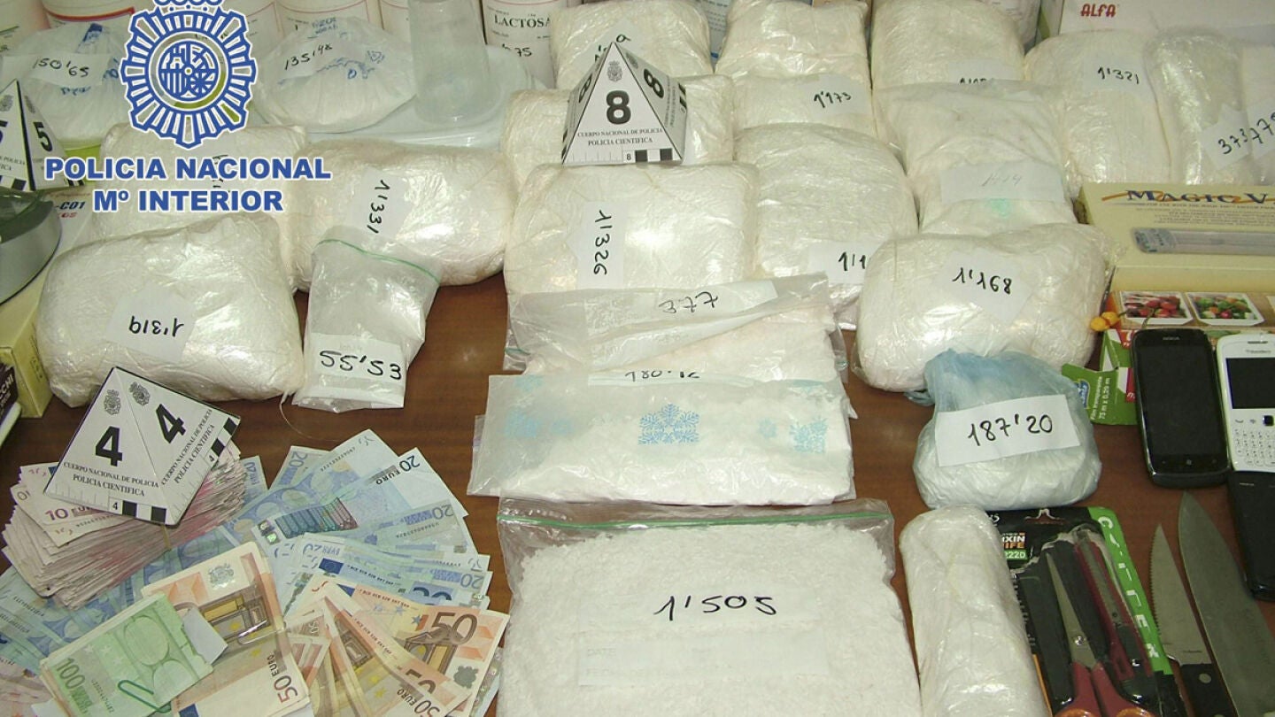 Alijo de droga incautada por la Polic&iacute;a Nacional. 