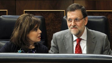 Mariano Rajoy, al inicio de la sesión de control al Gobierno.