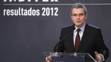El presidente de Inditex, Pablo Isla, presenta los resultados de 2012.